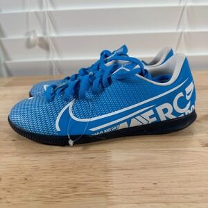 Nike Mercurial Vapor 13 Academy Athletic Sneakers Boys 3Y Blue Lace-up Soccer